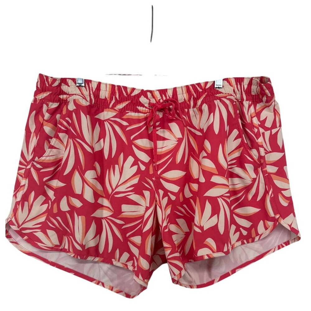 Columbia Women's Red & Cream Athletic Shorts